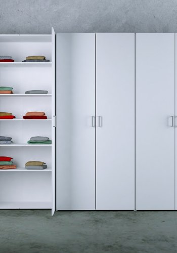 TVILUM Space garderobeskab - hvid tr m. 3 lge