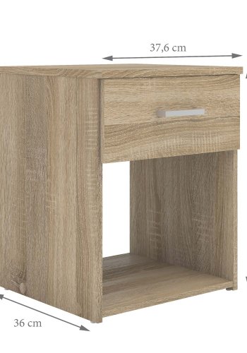 TVILUM Space natbord - egestruktur, m. 1 skuffe og 1 rum
