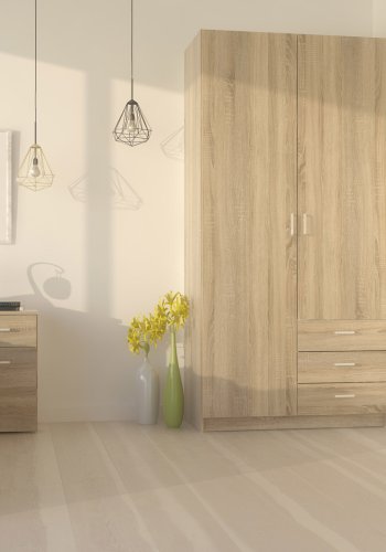 TVILUM Space garderobeskab - egestruktur, m. 2 lger og 3 skuffer