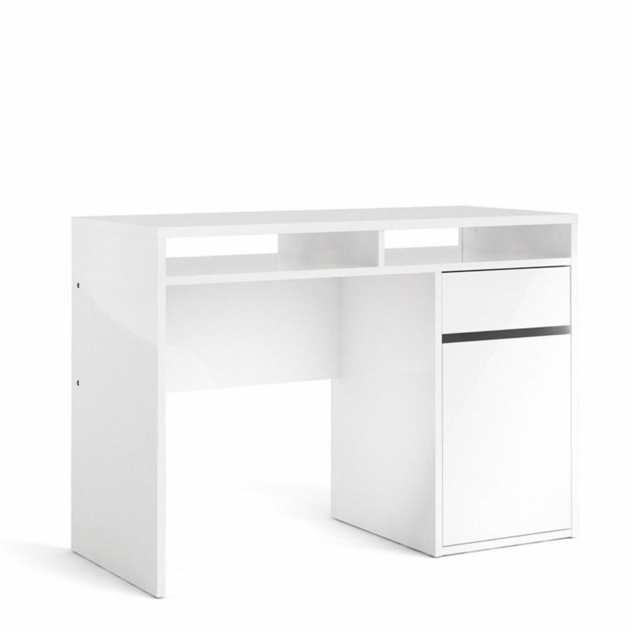 TVILUM Function Plus skrivebord, m. 1 lge, 2 rum og 1 skuffe - hvid folie og plast (110,2x48,2)