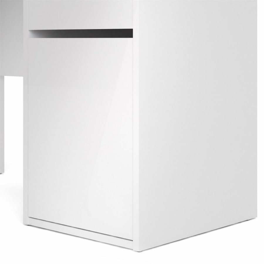 TVILUM Function Plus skrivebord, m. 1 lge, 2 rum og 1 skuffe - hvid folie og plast (110,2x48,2)