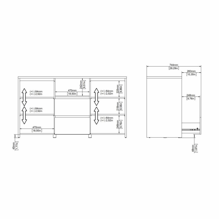 TVILUM Next Sknk 2 lger + 2 skuffer
