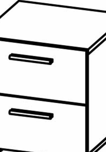 TVILUM Pepe sengebord, m. 2 skuffer - sort folie og plastik (40x40,25)