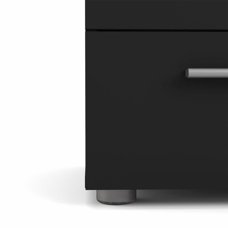 TVILUM Pepe sengebord, m. 2 skuffer - sort folie og plastik (40x40,25)