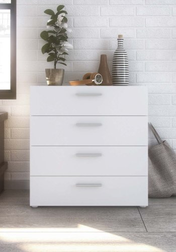 TVILUM Pepe kommode - hvid tr, m. 4 skuffer