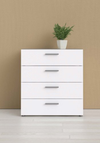 TVILUM Pepe kommode - hvid tr, m. 4 skuffer