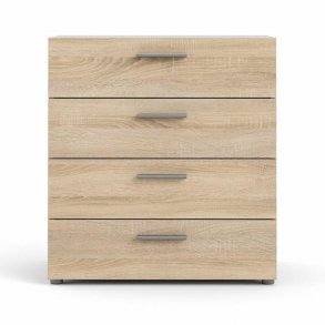 TVILUM Pepe kommode, m. 4 skuffer - egetrsfarvet folie og plastik