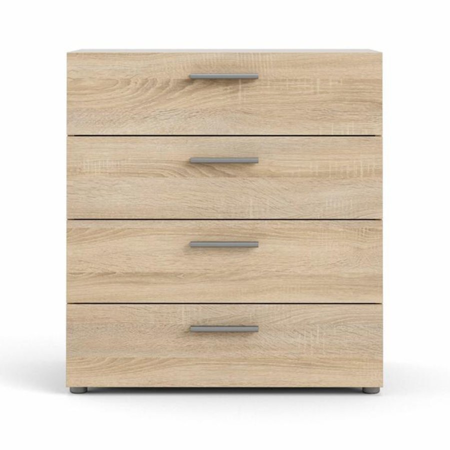 TVILUM Pepe kommode, m. 4 skuffer - egetrsfarvet folie og plastik