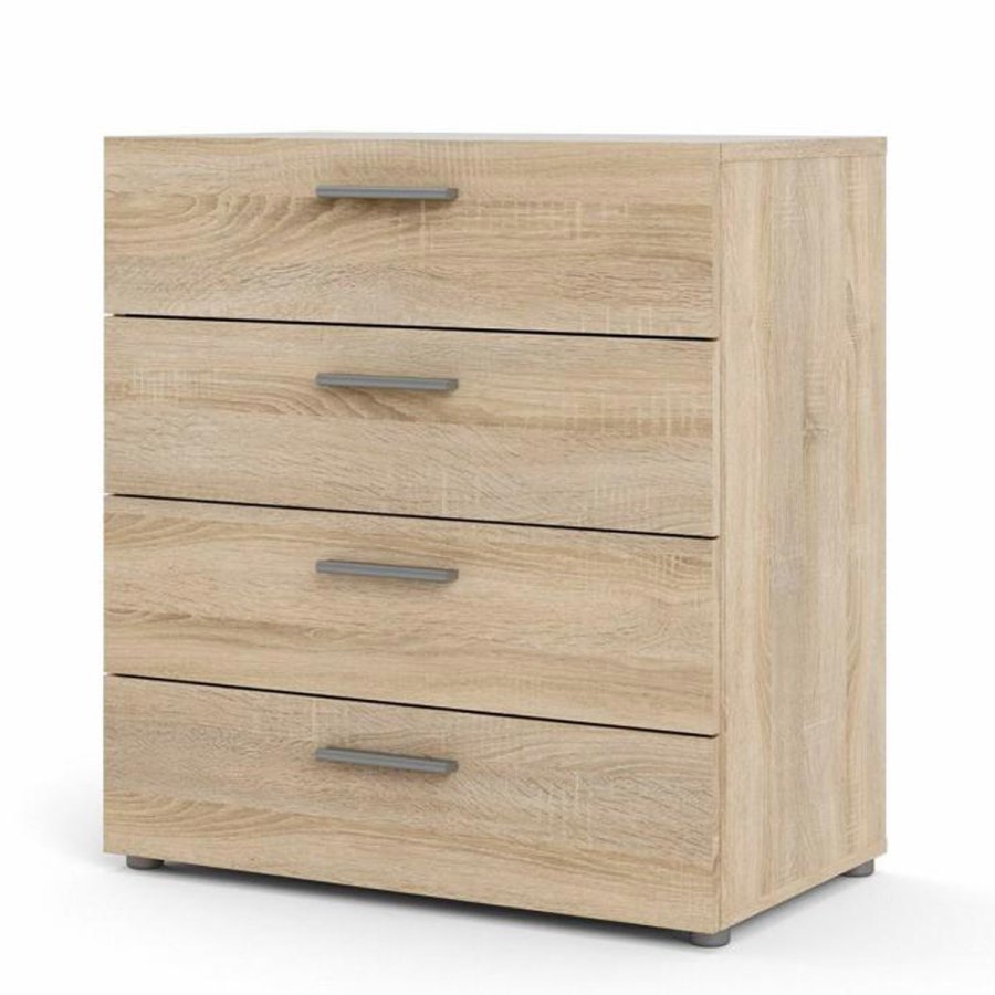 TVILUM Pepe kommode, m. 4 skuffer - egetrsfarvet folie og plastik