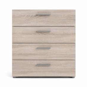 TVILUM Pepe kommode, m. 4 skuffer - trffel folie og plastik