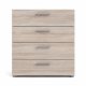 TVILUM Pepe kommode, m. 4 skuffer - trffel folie og plastik