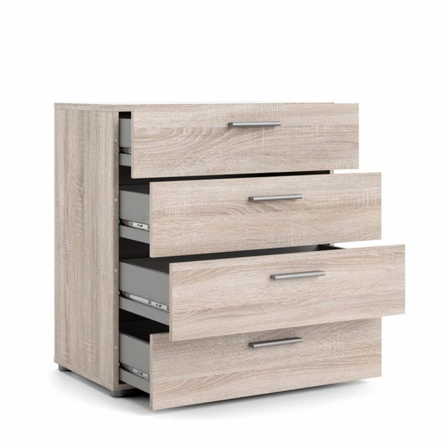 TVILUM Pepe kommode, m. 4 skuffer - trffel folie og plastik