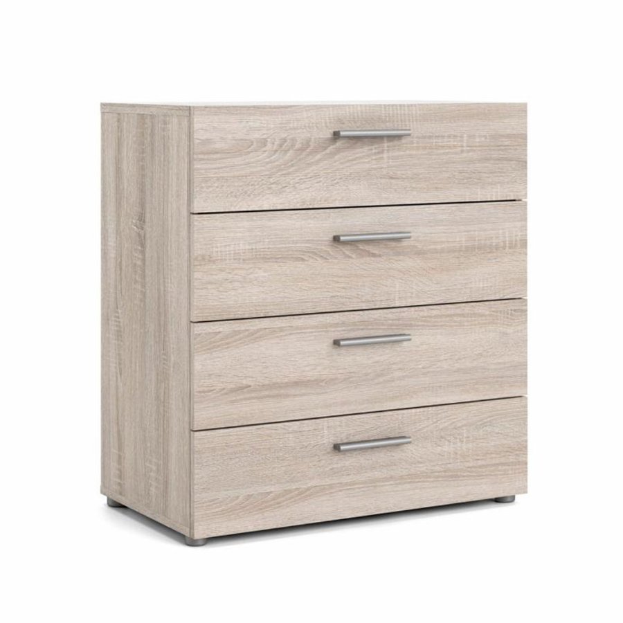 TVILUM Pepe kommode, m. 4 skuffer - trffel folie og plastik