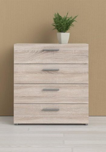 TVILUM Pepe kommode, m. 4 skuffer - trffel folie og plastik