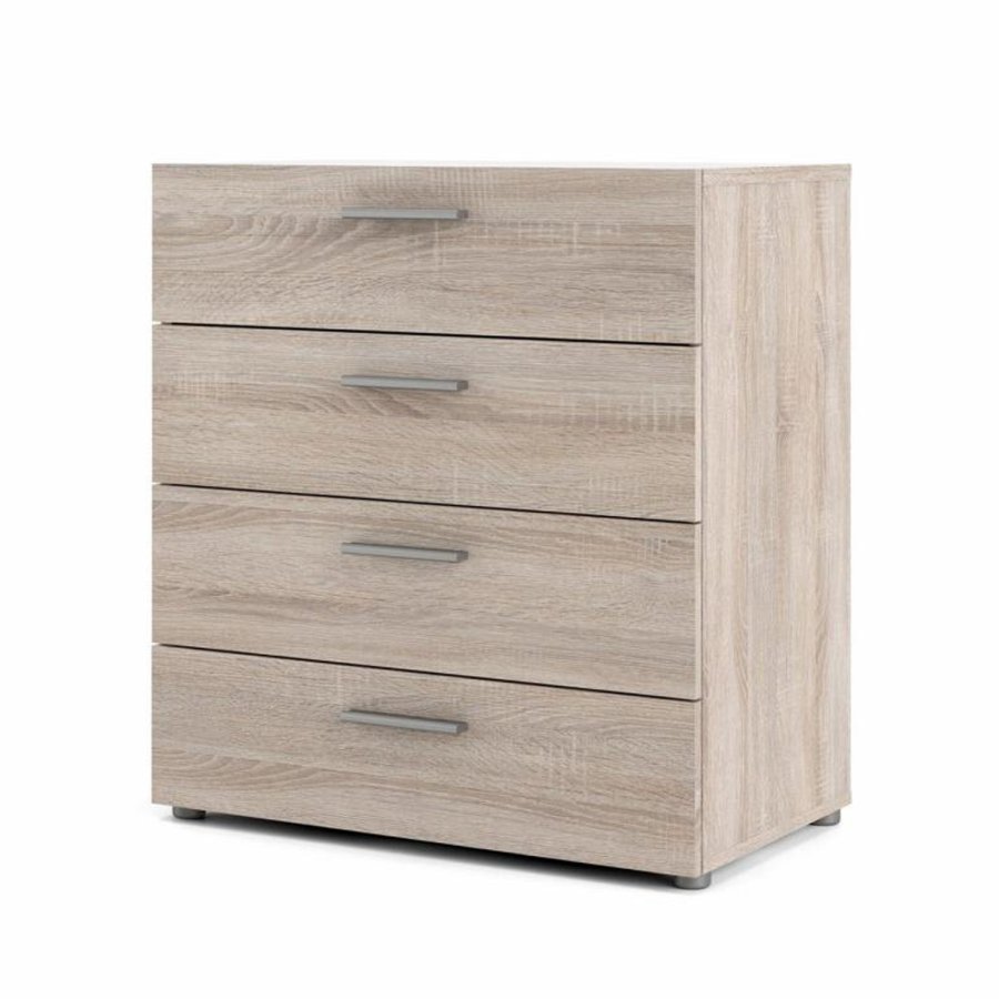 TVILUM Pepe kommode, m. 4 skuffer - trffel folie og plastik