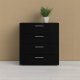 TVILUM Pepe kommode, m. 4 skuffer - sort folie og plastik