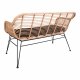 HOUSE NORDIC Trieste havesofa, m. hynde - natur polyrattan og metal