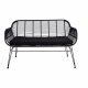 HOUSE NORDIC Trieste havesofa, m. hynde - sort polyrattan og metal