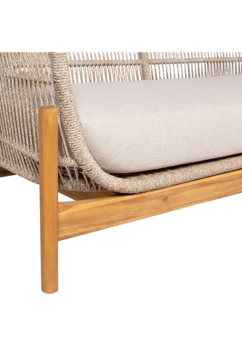 HOUSE NORDIC  Terracina Loungesofa - Loungesofa, akacie, beige, inkl. hynde