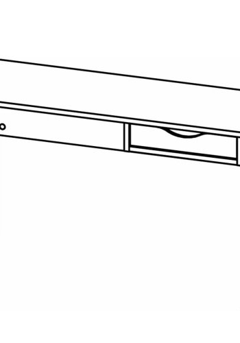 TVILUM Function Plus skrivebord, m. skuffe - hvid folie og hvid stl (130x48,4)
