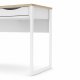 TVILUM Function Plus skrivebord, m. skuffe - hvid folie og hvid stl (130x48,4)