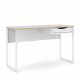 TVILUM Function Plus skrivebord, m. skuffe - hvid folie og hvid stl (130x48,4)