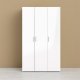 TVILUM Pepe garderobeskab, m. 3 lger - hvid og egetrsfarvet folie