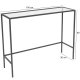 FUNZI LIVING Lrred konsolbord, rektangulr - glas og sort metal (100x30)