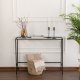 FUNZI LIVING Lrred konsolbord, rektangulr - glas og sort metal (100x30)
