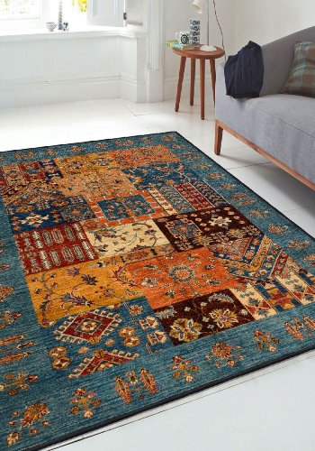 TEPPI EEXFAB445 gulvtppe m. mnster, rektangulr - multifarvet bomuld Tppe (80x150)