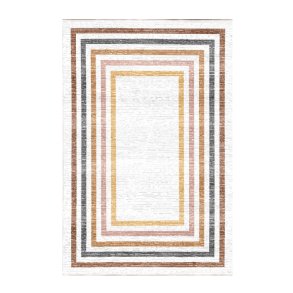 TEPPI EEXFAB878 gulvtppe m. mnster, rektangulr - multifarvet bomuld (160x230)