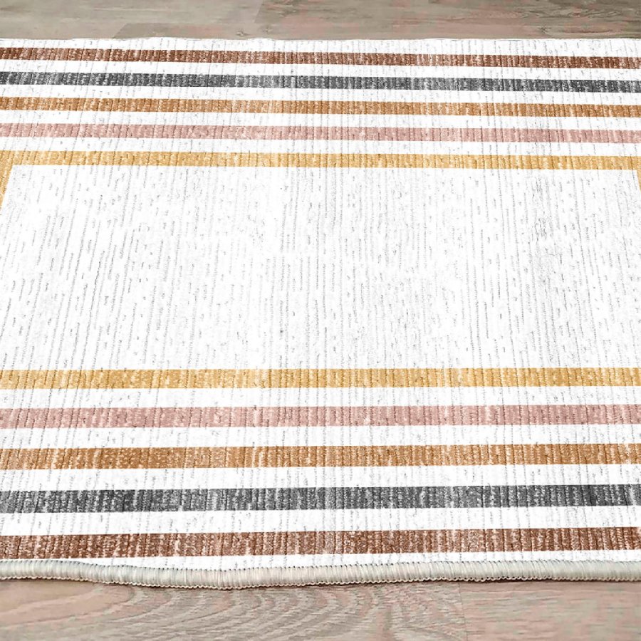 TEPPI EEXFAB878 gulvtppe m. mnster, rektangulr - multifarvet bomuld (160x230)