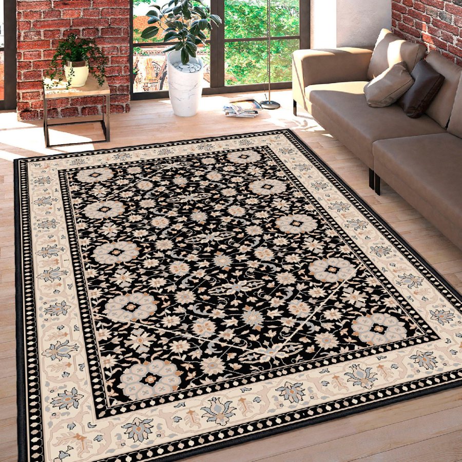 TEPPI WOOSONIL006 gulvtppe m. mnster, rektangulr - multifarvet bomuld (160x230)