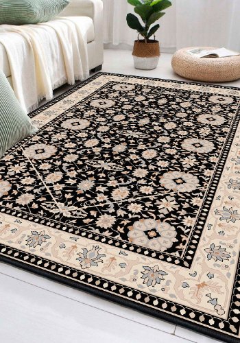 TEPPI WOOSONIL006 gulvtppe m. mnster, rektangulr - multifarvet bomuld (160x230)