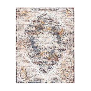 TEPPI WOOSONIL083 gulvtppe m. mnster, rektangulr - multifarvet bomuld (80x150)