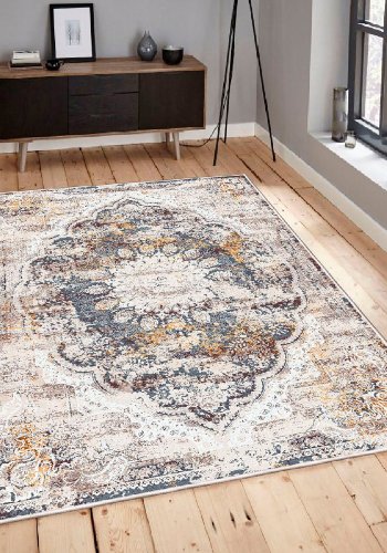 TEPPI WOOSONIL083 gulvtppe m. mnster, rektangulr - multifarvet bomuld (80x150)