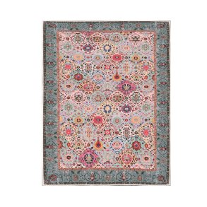 TEPPI WOOSONIL091 gulvtppe m. mnster, rektangulr - multifarvet bomuld (160x230)