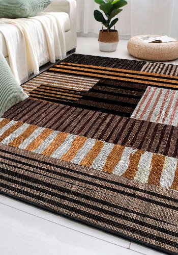 TEPPI WOOSONIL096 gulvtppe m. mnster, rektangulr - multifarvet bomuld (50x80)