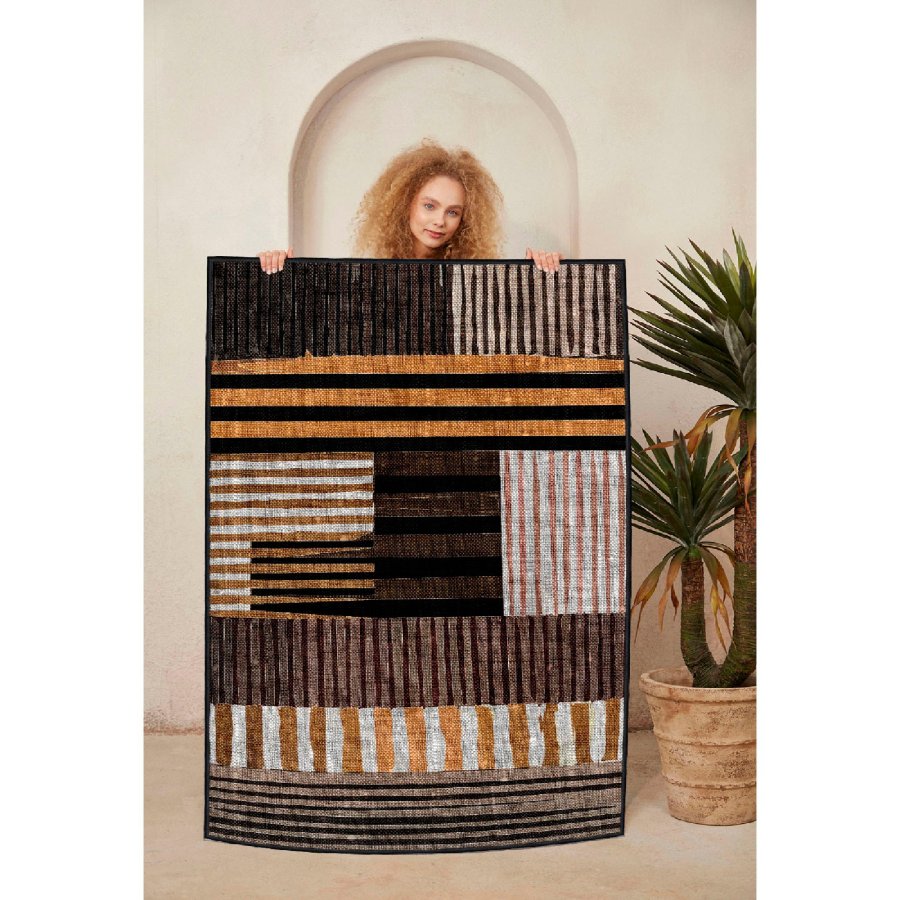 TEPPI WOOSONIL096 gulvtppe m. mnster, rektangulr - multifarvet bomuld (50x80)