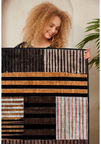 TEPPI WOOSONIL096 gulvtppe m. mnster, rektangulr - multifarvet bomuld (50x80)