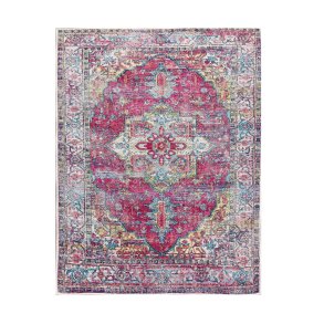 TEPPI WOOSONIL114 gulvtppe m. mnster, rektangulr - multifarvet bomuld (80x150)