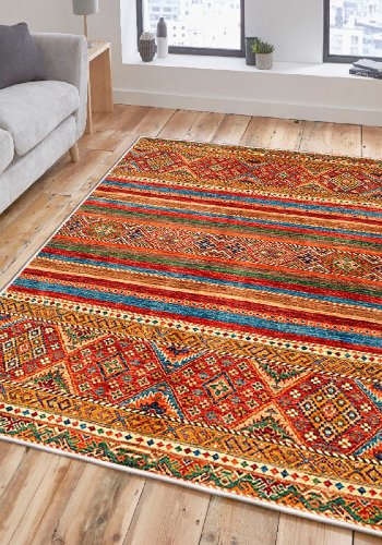 TEPPI WOOSONIL136 gulvtppe m. mnster, rektangulr - multifarvet bomuld (50x80)