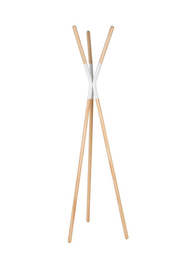 ZUIVER Pinnacle stumtjener - hvid og natur grantr