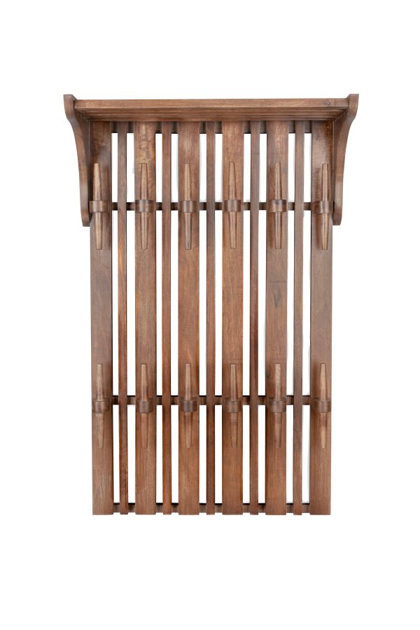 DUTCHBONE Jakub hattehylde, m. knager - valnddefarvet mangotr