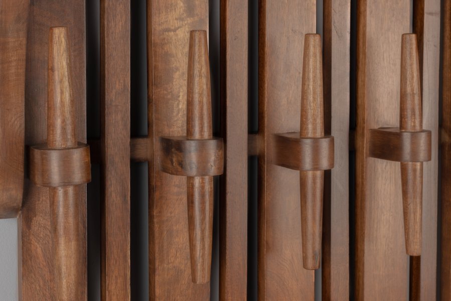 DUTCHBONE Jakub hattehylde, m. knager - valnddefarvet mangotr