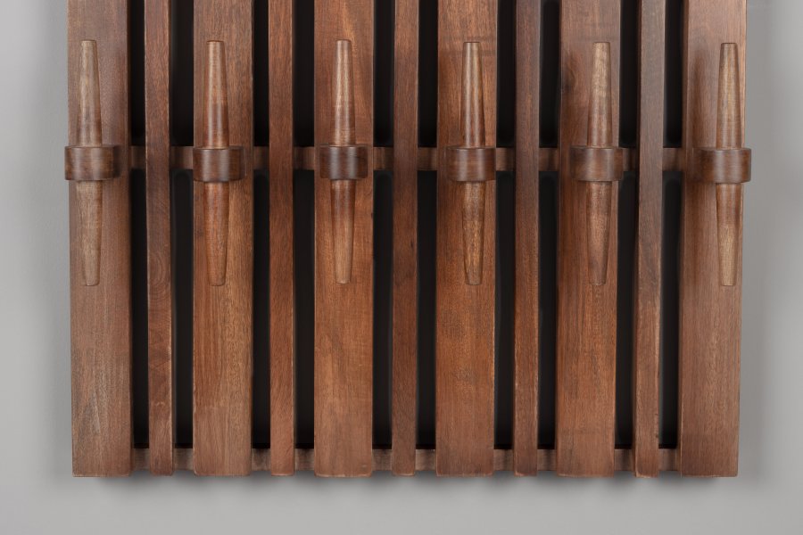 DUTCHBONE Jakub hattehylde, m. knager - valnddefarvet mangotr