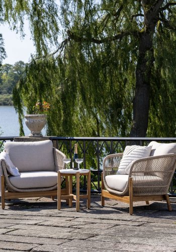 HOUSE NORDIC  Terracina Loungestol - Loungestol, akacie, beige, inkl. hynde