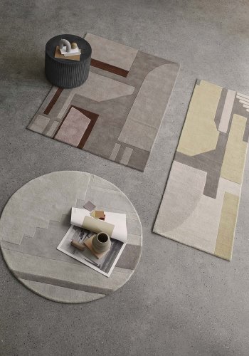 BROSTE COPENHAGEN rund Rillo sofabord - gr fibercement (56)