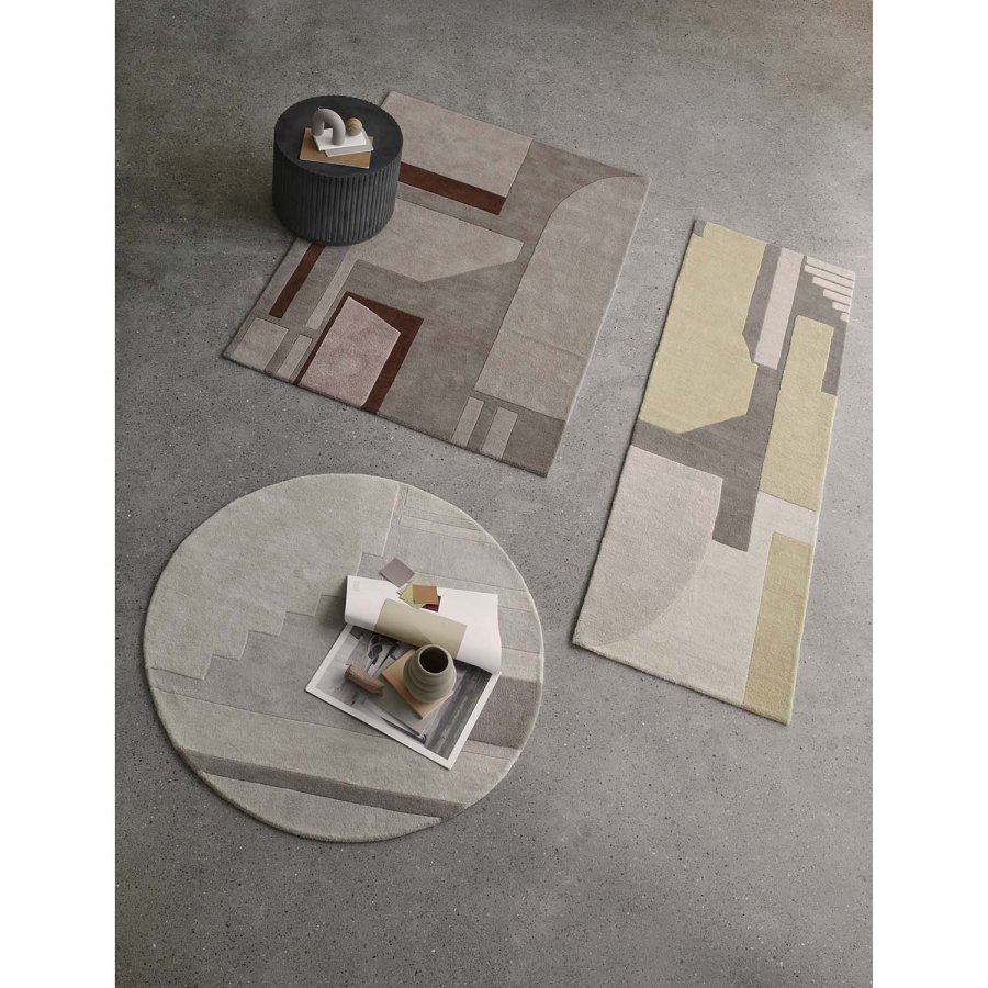 BROSTE COPENHAGEN rund Rillo sofabord - gr fibercement (56)