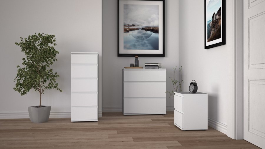 TVILUM Nova  Kommode - Hvid komposittr, (107x40)